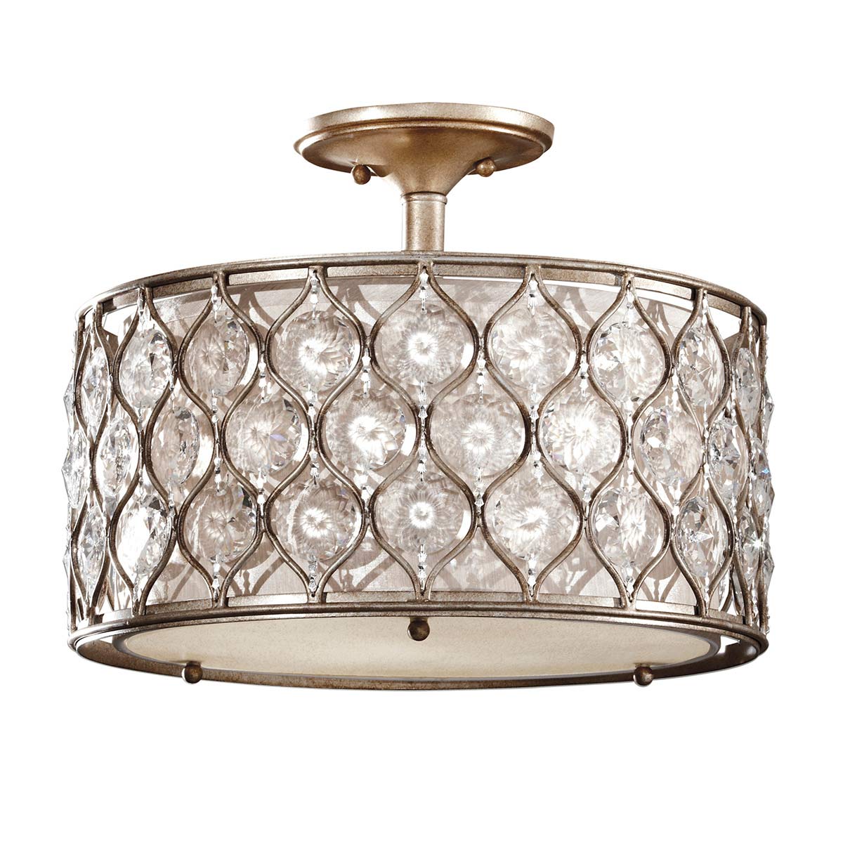 Feiss Ceiling Semi-Flush from the Lucia range. Lucia 1 Light Semi-Flush Light Product Code = FE-LUCIA-SF