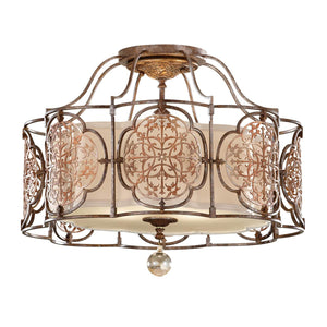 Feiss Ceiling Semi-Flush from the Marcella range. Marcella 3 Light Semi-Flush Product Code = FE-MARCELLA-SF