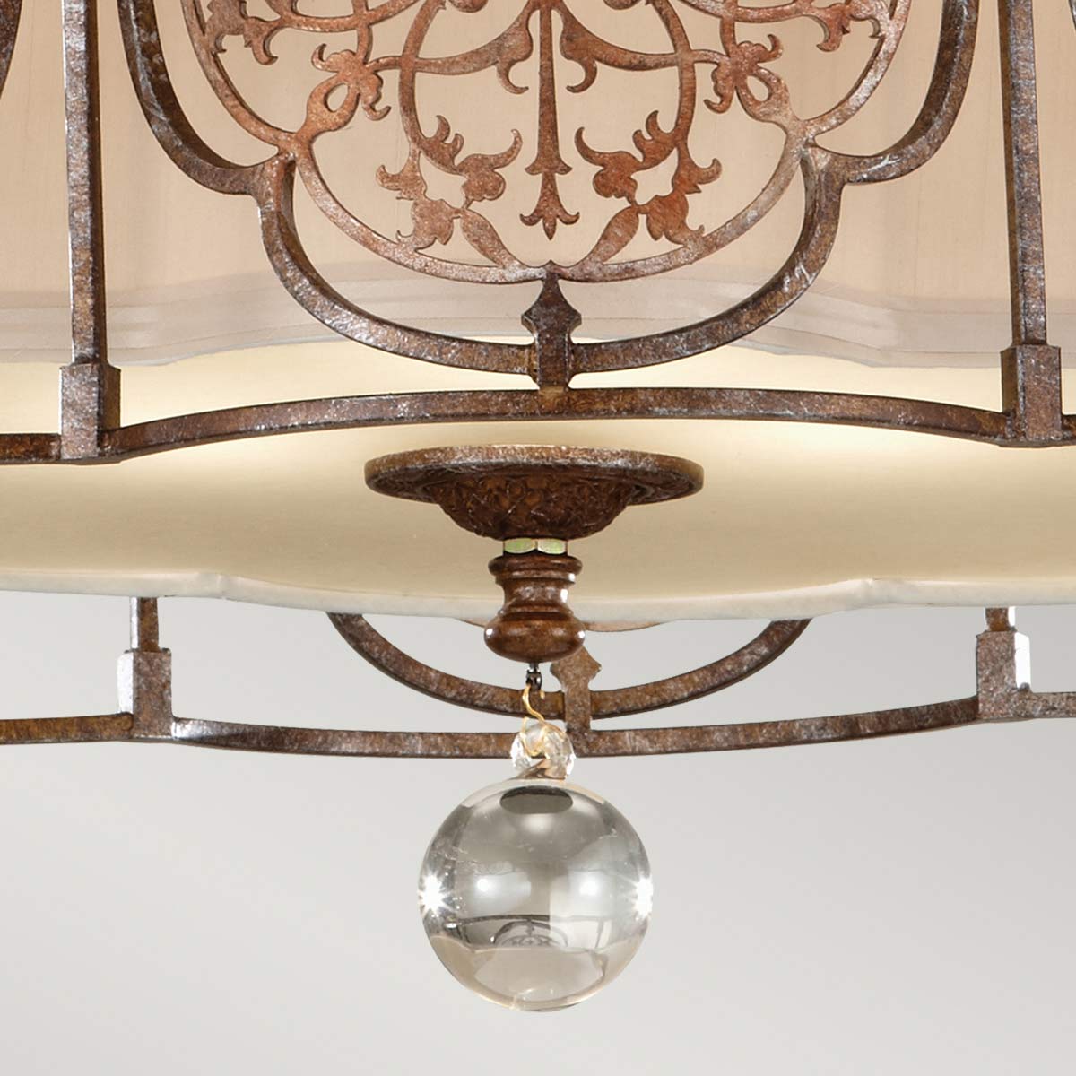 Feiss Ceiling Semi-Flush from the Marcella range. Marcella 3 Light Semi-Flush Product Code = FE-MARCELLA-SF