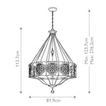 Feiss Chandelier from the Marcella range. Marcella 4 Light Chandelier – SKU FE-MARCELLA4