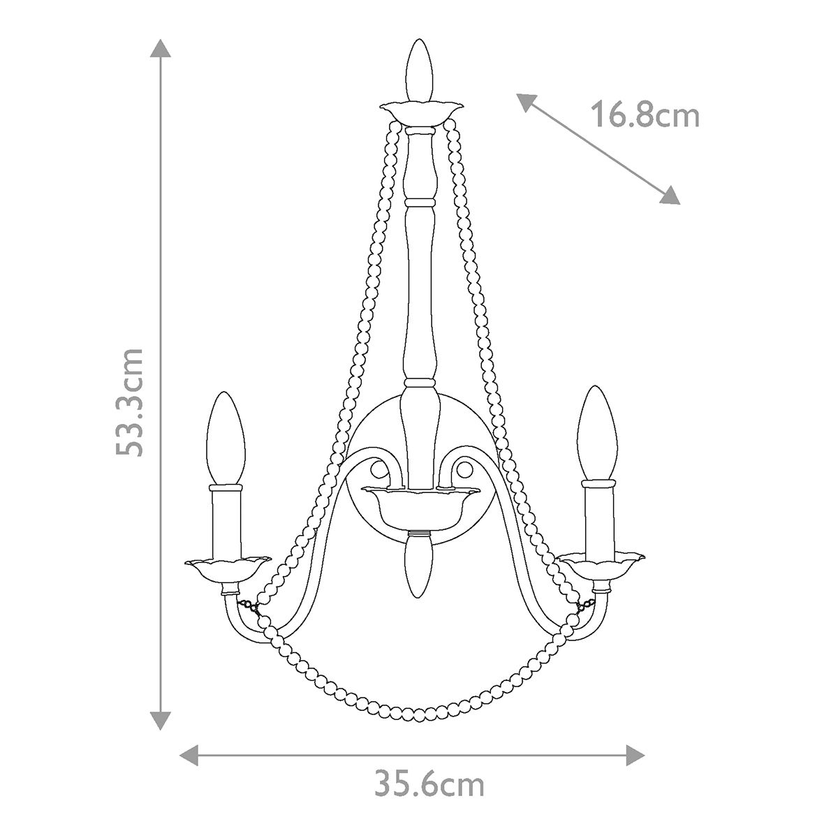 Feiss Wall Light from the Maryville range. Maryville 2 Light Wall Light – SKU FE-MARYVILLE2