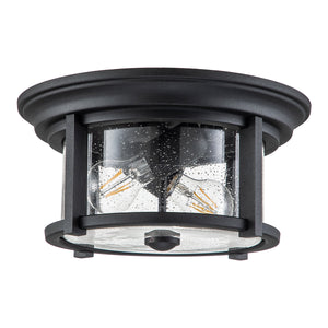Feiss Ceiling Flush from the Merrill range. Merrill 2 Light Flush Product Code = FE-MERRILL-F-BLK