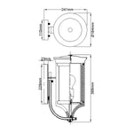 Feiss Outdoor Wall Light from the Merrill range. Merrill 1 Light Small Wall Lantern – SKU FE-MERRILL1-S-BLK