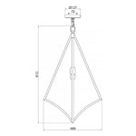 Feiss Pendant from the Nico range. Nico 1 Light Large Pendant – SKU FE-NICO-P-L-BB