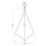 Feiss Pendant from the Nico range. Nico 1 Light Large Pendant - Polished Chrome Product Code = FE-NICO-P-L-CH