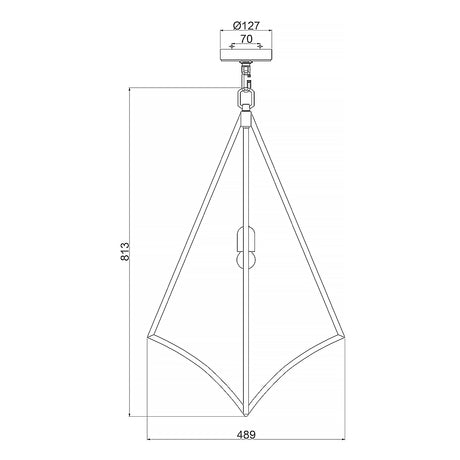 Feiss Pendant from the Nico range. Nico 1 Light Large Pendant - Polished Chrome Product Code = FE-NICO-P-L-CH