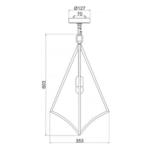 Feiss Pendant from the Nico range. Nico 1 Light Medium Pendant - Polished Chrome Product Code = FE-NICO-P-M-CH