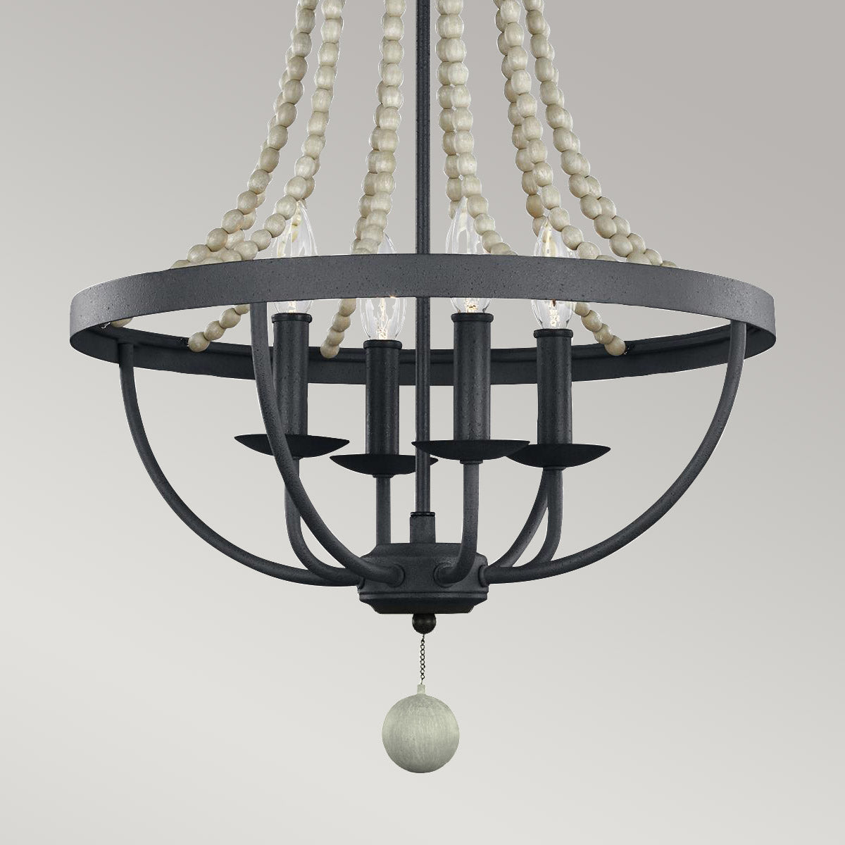 Feiss Chandelier from the Nori range. Nori 4 Light Chandelier Product Code = FE-NORI4-DWZ