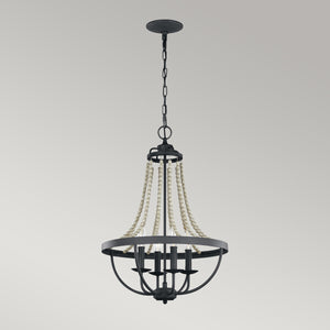 Feiss Chandelier from the Nori range. Nori 4 Light Chandelier Product Code = FE-NORI4-DWZ
