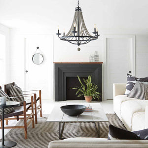 Feiss Chandelier from the Nori range. Nori 6 Light Chandelier Product Code = FE-NORI6-DWZ
