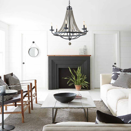 Feiss Chandelier from the Nori range. Nori 6 Light Chandelier Product Code = FE-NORI6-DWZ