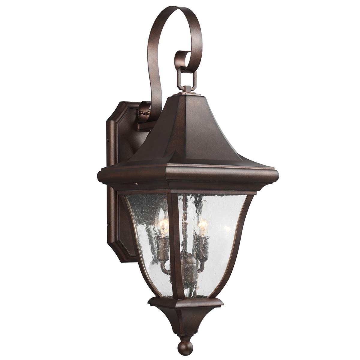 Feiss Outdoor Wall Light from the Oakmont range. Oakmont 2 Light Medium Wall Lantern Product Code = FE-OAKMONT2-M