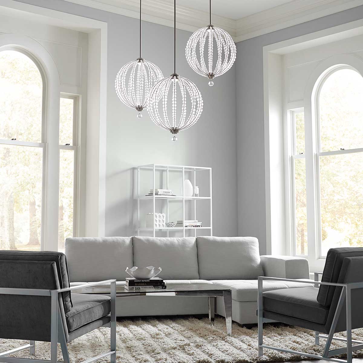 Feiss Pendant from the Oberlin range. Oberlin Large LED Pendant Product Code = FE-OBERLIN-P-L