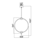 Feiss Pendant from the Oberlin range. Oberlin Medium LED Pendant Product Code = FE-OBERLIN-P-M