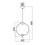 Feiss Pendant from the Oberlin range. Oberlin Small LED Pendant Product Code = FE-OBERLIN-P-S