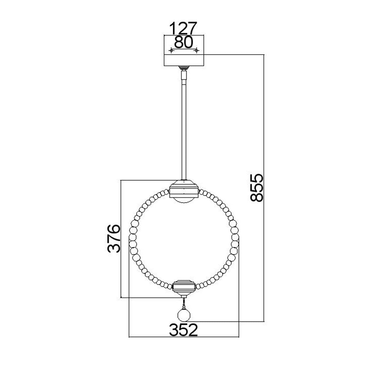 Feiss Pendant from the Oberlin range. Oberlin Small LED Pendant Product Code = FE-OBERLIN-P-S