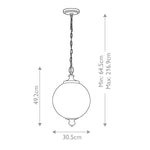 Feiss Pendant from the Parkman range. Parkman 1 Light Large Pendant – SKU FE-PARKMAN-PL-PN