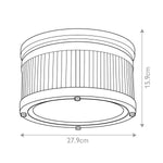 Feiss Ceiling Flush from the Paulson range. Paulson 2 Light Flush – SKU FE-PAULSON-F-S