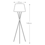 Feiss Floor Lamp from the Penny range. Penny 1 Light Floor Lamp - Polished Nickel – SKU FE-PENNY-FL-PN