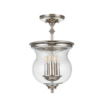 Feiss Ceiling Semi-Flush from the Pickering Lane range. Pickering Lane 3lt Semi-Flush - Polished Nickel Product Code = FE-PICKERING-LANE-SF-PN