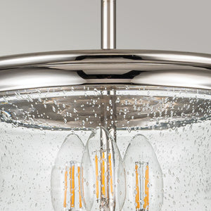 Feiss Ceiling Semi-Flush from the Pickering Lane range. Pickering Lane 3lt Semi-Flush - Polished Nickel Product Code = FE-PICKERING-LANE-SF-PN