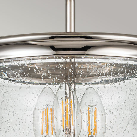 Feiss Ceiling Semi-Flush from the Pickering Lane range. Pickering Lane 3lt Semi-Flush - Polished Nickel Product Code = FE-PICKERING-LANE-SF-PN