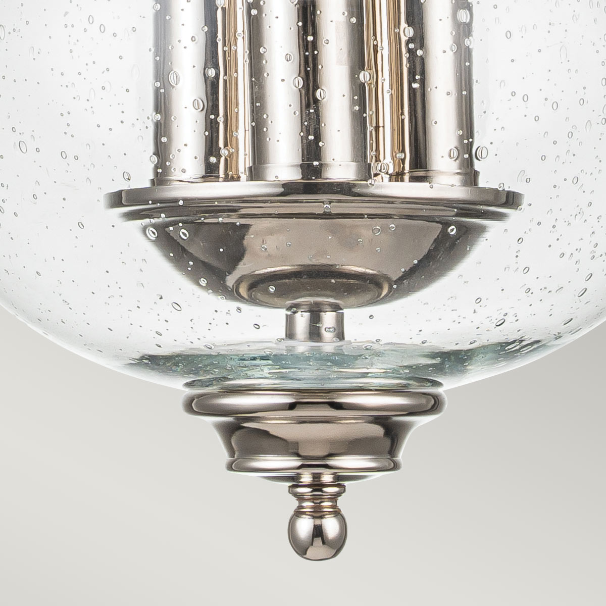 Feiss Ceiling Semi-Flush from the Pickering Lane range. Pickering Lane 3lt Semi-Flush - Polished Nickel Product Code = FE-PICKERING-LANE-SF-PN
