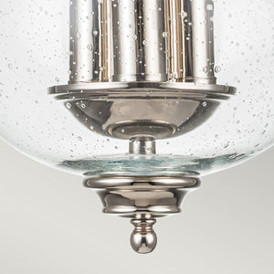 Feiss Ceiling Semi-Flush from the Pickering Lane range. Pickering Lane 3lt Semi-Flush - Polished Nickel Product Code = FE-PICKERING-LANE-SF-PN