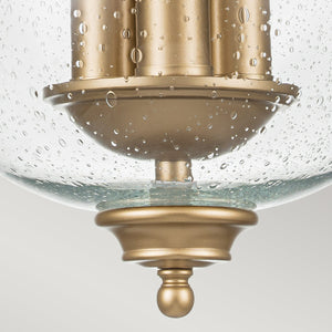 Feiss Ceiling Semi-Flush from the Pickering Lane range. Pickering Lane 3lt Semi-Flush - Painted Natural Brass Product Code = FE-PICKERING-LANE-SF-PNBR