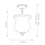Feiss Ceiling Semi-Flush from the Pickering Lane range. Pickering Lane 3-light Semi-Flush – SKU FE-PICKERING-LANE-SF-PNBR