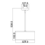 Feiss Pendant from the Prospect Park range. Prospect Park 2 Light Semi-Flush – SKU FE-PROSPECT-PARK-SF