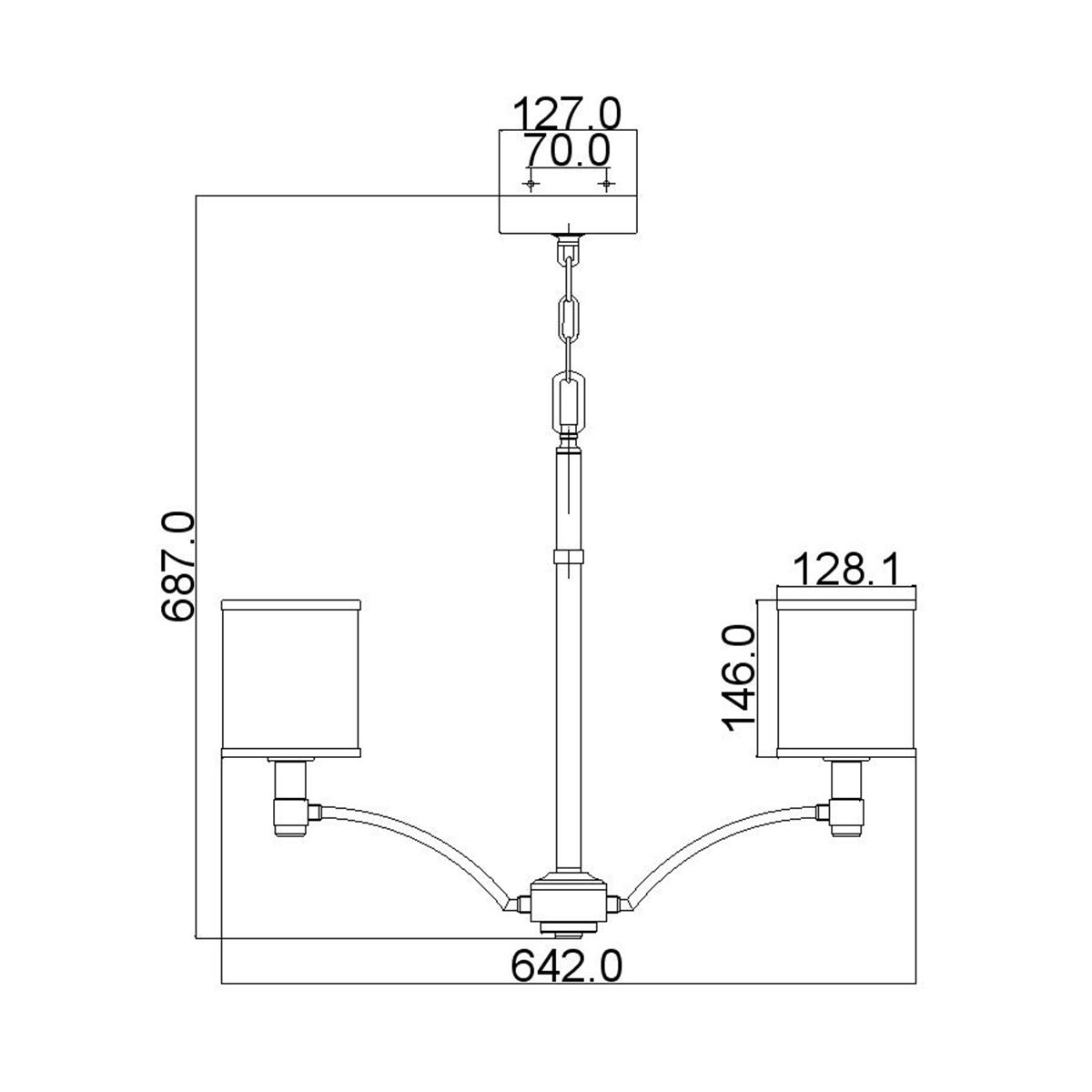 Feiss Chandelier from the Prospect Park range. Prospect Park 5 Light Chandelier – SKU FE-PROSPECT-PARK5