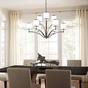 Feiss Chandelier from the Prospect Park range. Prospect Park 9 Light Chandelier Product Code = FE-PROSPECT-PARK9