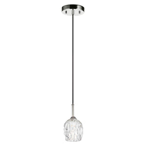Feiss Pendant from the Rubin range. Rubin 1 Light Mini Pendant Product Code = FE-RUBIN-MP