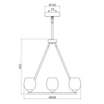Feiss Chandelier from the Rubin range. Rubin 4 Light Chandelier Product Code = FE-RUBIN4