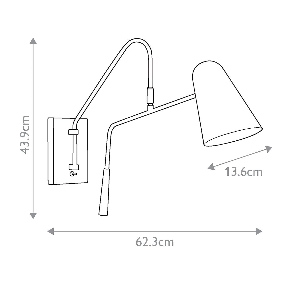 Feiss Wall Light from the Simon range. Simon 1 Light Wall Light – SKU FE-SIMON1