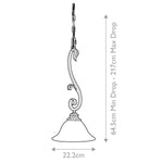 Feiss Pendant from the Sonoma Valley range. Sonoma Valley 1 Light Mini Pendant – SKU FE-SONOMAVALLEY-P