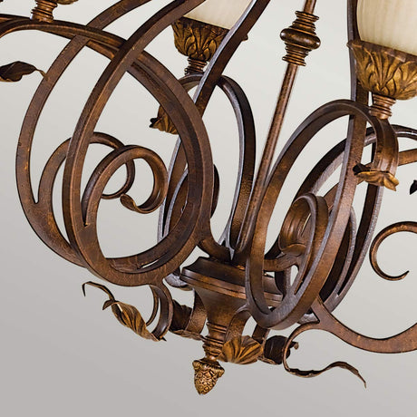 Feiss Chandelier from the Sonoma Valley range. Sonoma Valley 6 Light Chandelier  Product Code = FE-SONOMAVALLEY6