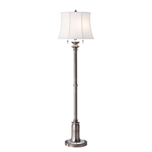 Feiss Floor Lamp from the Stateroom range. Stateroom 2 Light Floor Lamp - Antique Nickel Product Code = FE-STATEROOM-FL-AN