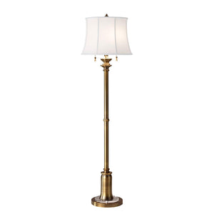 Feiss Floor Lamp from the Stateroom range. Stateroom 2 Light Floor Lamp - Bali Brass Product Code = FE-STATEROOM-FL-BB