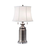 Feiss Table Lamp from the Stateroom range. Stateroom 2 Light Table Lamp - Antique Nickel Product Code = FE-STATEROOM-TL-AN