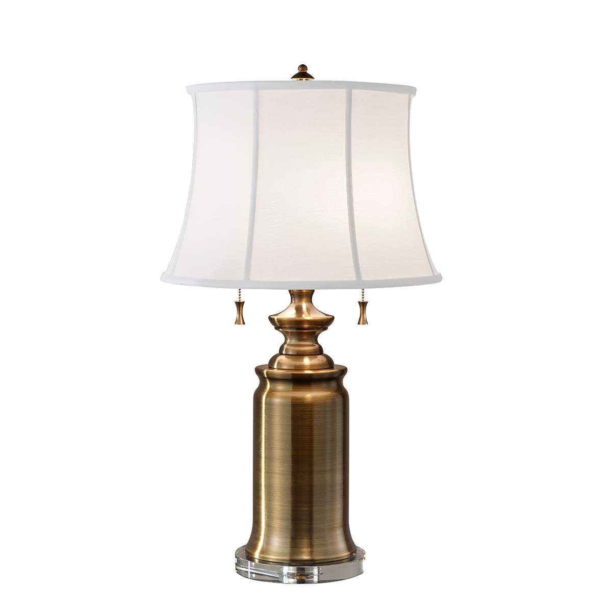 Feiss Table Lamp from the Stateroom range. Stateroom 2 Light Table Lamp - Bali Brass Product Code = FE-STATEROOM-TL-BB