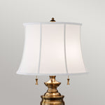 Feiss Table Lamp from the Stateroom range. Stateroom 2 Light Table Lamp - Bali Brass Product Code = FE-STATEROOM-TL-BB