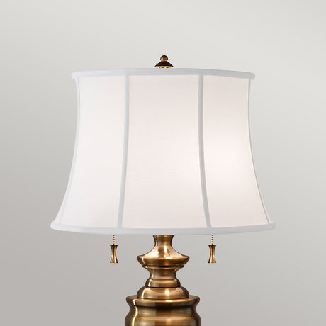 Feiss Table Lamp from the Stateroom range. Stateroom 2 Light Table Lamp - Bali Brass Product Code = FE-STATEROOM-TL-BB