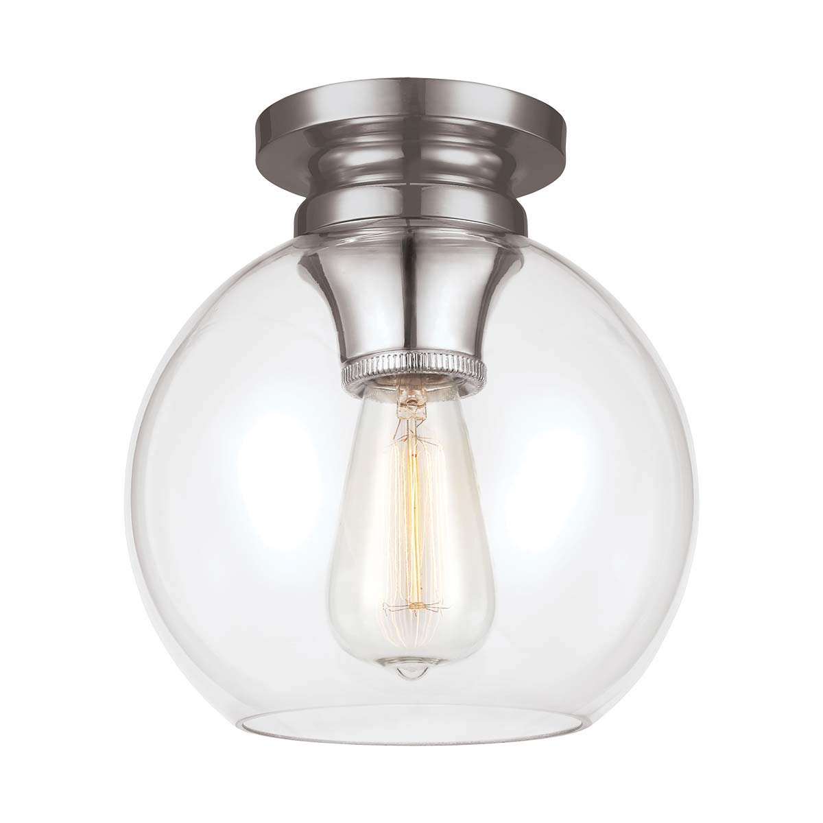 Feiss Ceiling Flush from the Tabby range. Tabby 1 Light Flush Light Product Code = FE-TABBY-F-PN