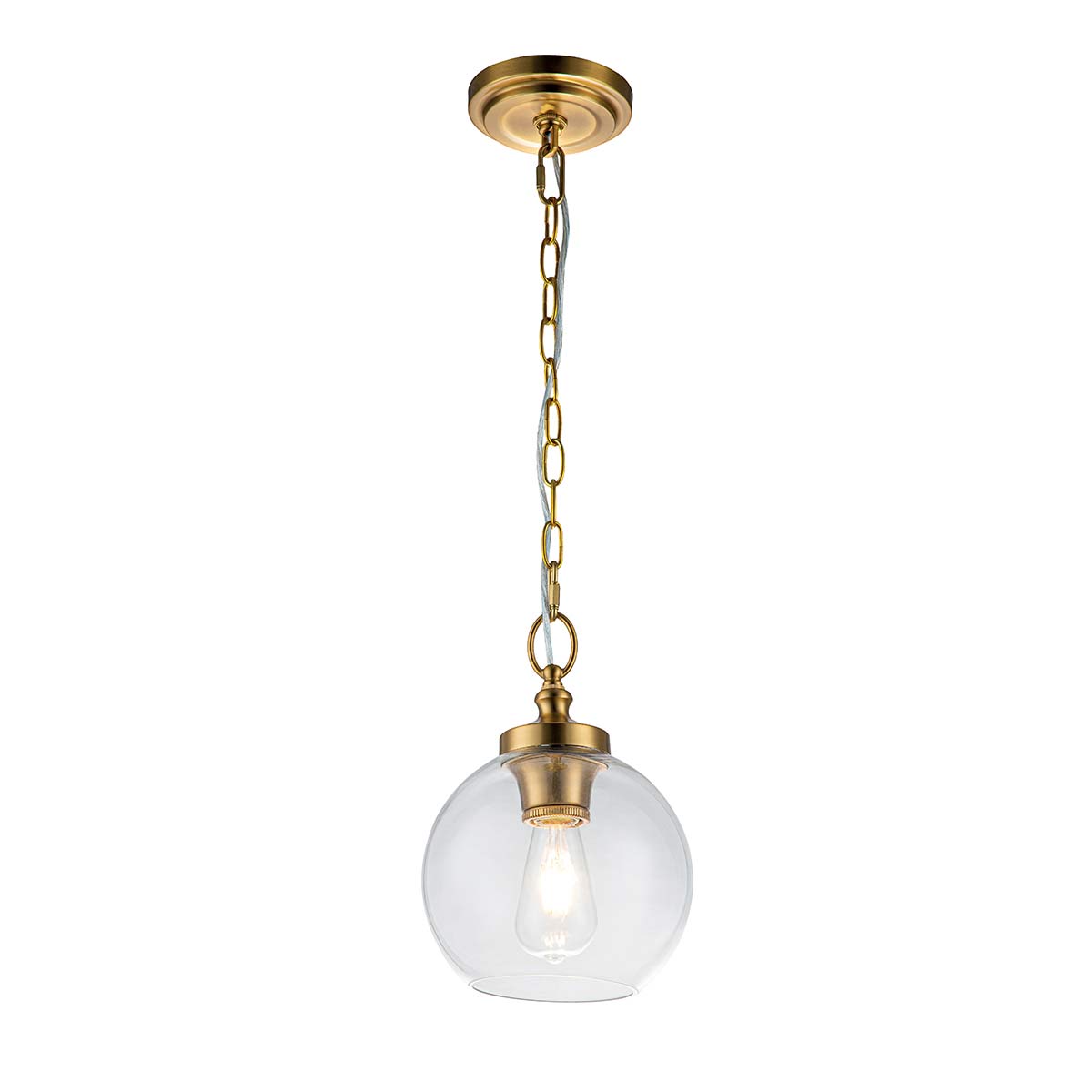 Feiss Pendant from the Tabby range. Tabby 1 Light Mini Pendant Product Code = FE-TABBY-P-S-BB