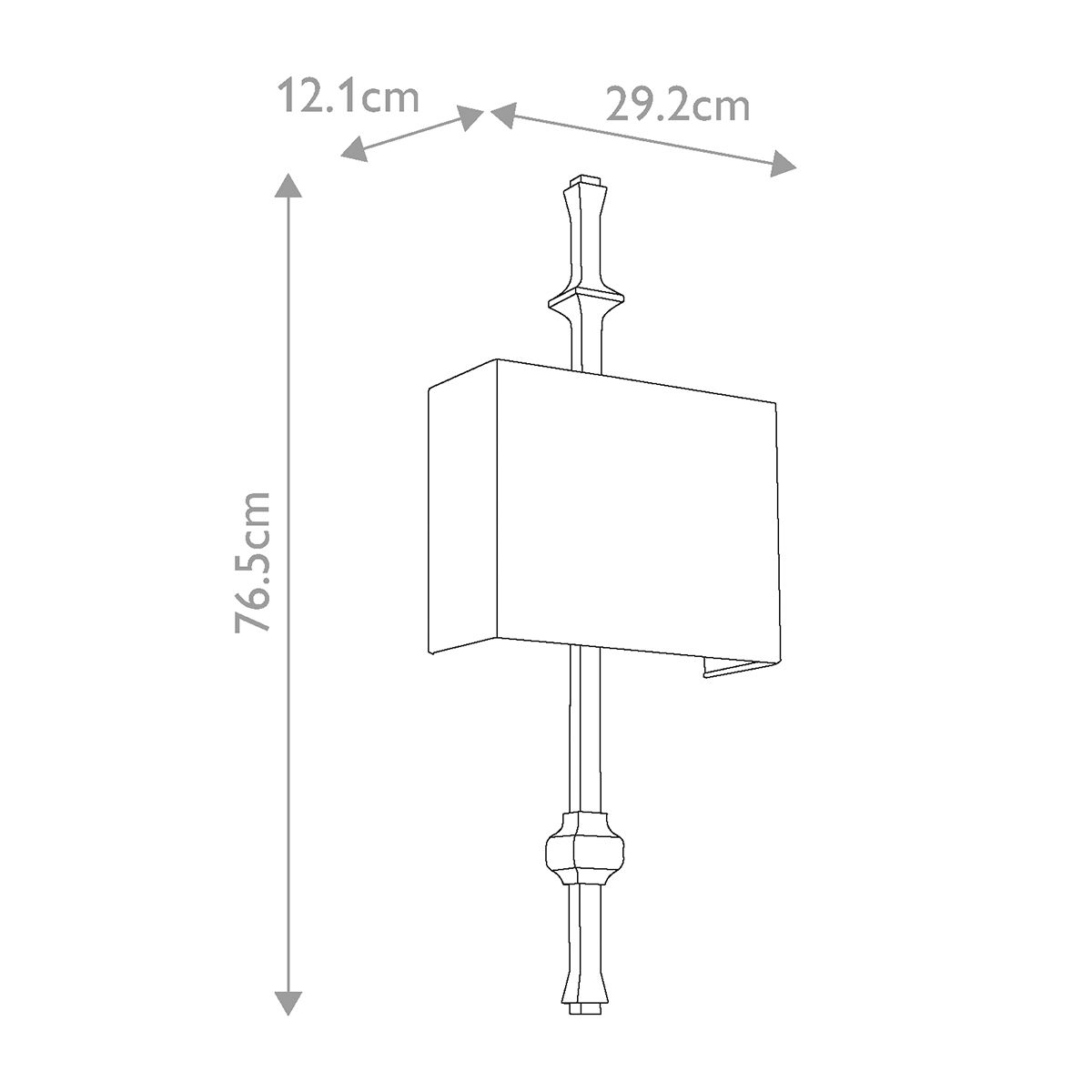 Feiss Teva 1 Light Wall Light – SKU FE-TEVA1-PN