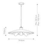 Feiss Pendant from the Urban Renewal range. Urban Renewal 3 Light Large Pendant – SKU FE-URBANRWL-3P-E