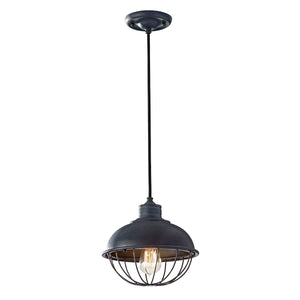 Feiss Pendant from the Urban Renewal range. Urban Renewal  1 Light Pendant - Antique Forged Iron Product Code = FE-URBANRWL-P-B