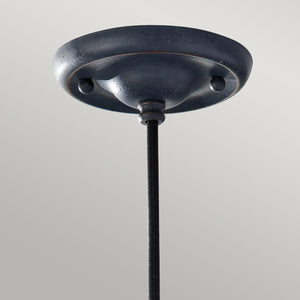 Feiss Pendant from the Urban Renewal range. Urban Renewal  1 Light Pendant - Antique Forged Iron Product Code = FE-URBANRWL-P-B